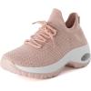 imageCUSHIONAIRE Womens Blaze Stretch Knit Slip on lace Sneaker Memory Foam amp LiteSole TechnologyBlush