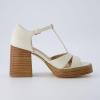 imageCUSHIONAIRE Womens Delano Mary Jane Platform Heels Memory Foam Wide Widths AvailableCream Smooth