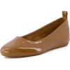 imageCUSHIONAIRE Womens Wink Hidden Wedge Flat with Memory Foam and Wide Widths AvailableTan Patent