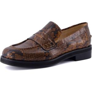 imageCUSHIONAIRE Womens Charade Penny Loafer Memory Foam Wide Widths AvailableBrown Snake