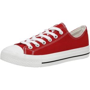 imageCUSHIONAIRE Womens Vina Low top Canvas Sneaker Memory FoamRed